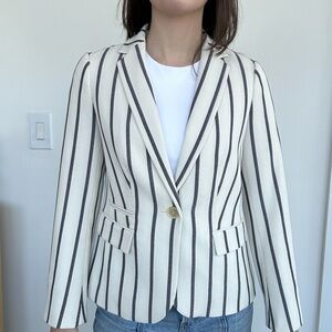 Talbots Black and White Striped Women's Blazer